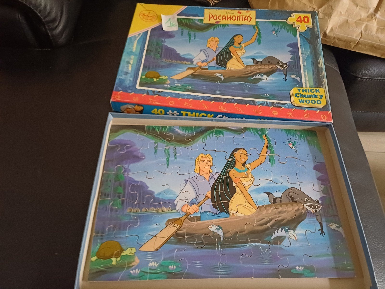 Pocahontas houten puzzel 40 stuks, Ophalen of Verzenden, Gebruikt, Overige typen