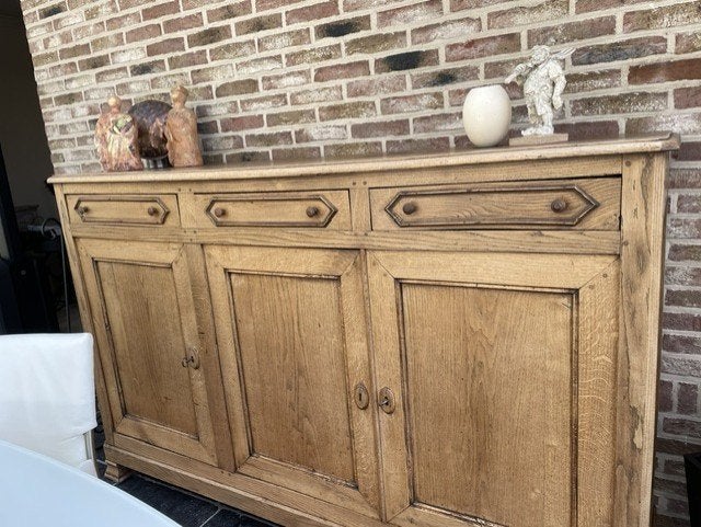 Buffet en chêne - Louis Philippe, Maison & Meubles, Enlèvement, Utilisé, Chêne, Avec tablette(s)