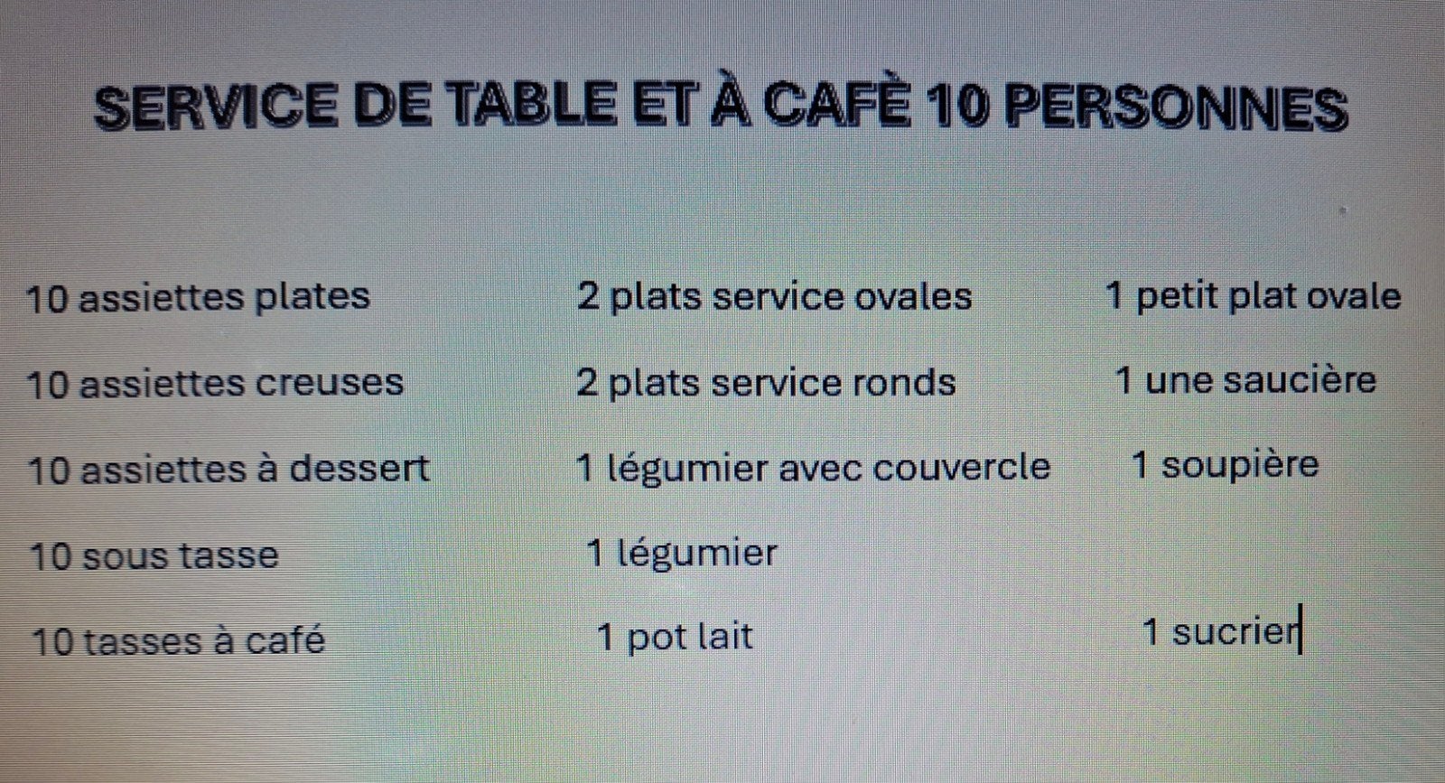 Titre : Grand service de table complet 50 pcs -Porcelaine, Maison & Meubles, Cuisine | Vaisselle, Utilisé, Service complet, Vintage