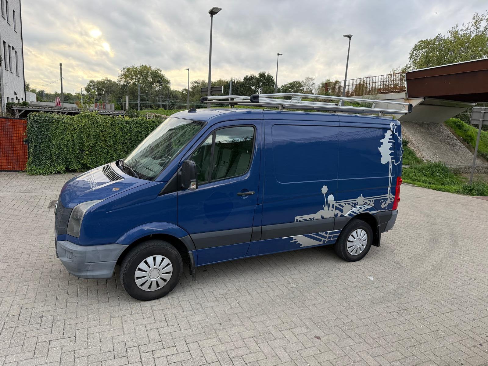 VOLKSWAGEN CRAFTER 2.0TDI BJ2012 EURO5 AIRCO BAGAGEDRAGER, Autos, Noir, Diesel, Particulier, Euro 4