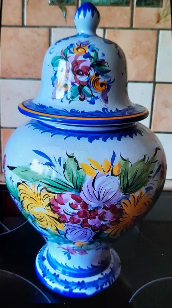 Très beau vase avec couvercle, Enlèvement ou Envoi