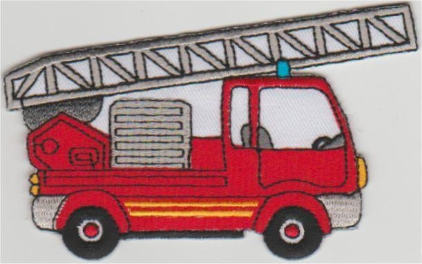 Brandweerauto stoffen opstrijk patch embleem #1, Verzamelen, Kleding en Patronen, Nieuw, Verzenden