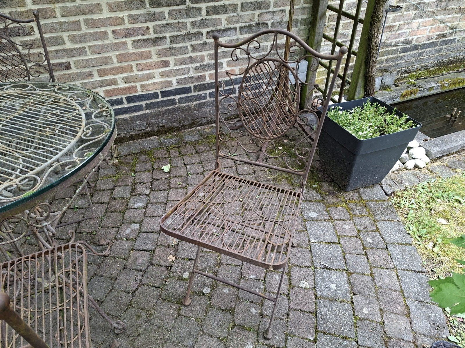 Smeedijzeren bistro set, Enlèvement