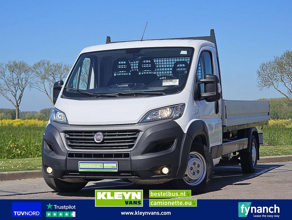 Fiat DUCATO 2.3 Open-Laadbak XL 4Mtr, Wit, Bedrijf, Cruise Control, Handgeschakeld