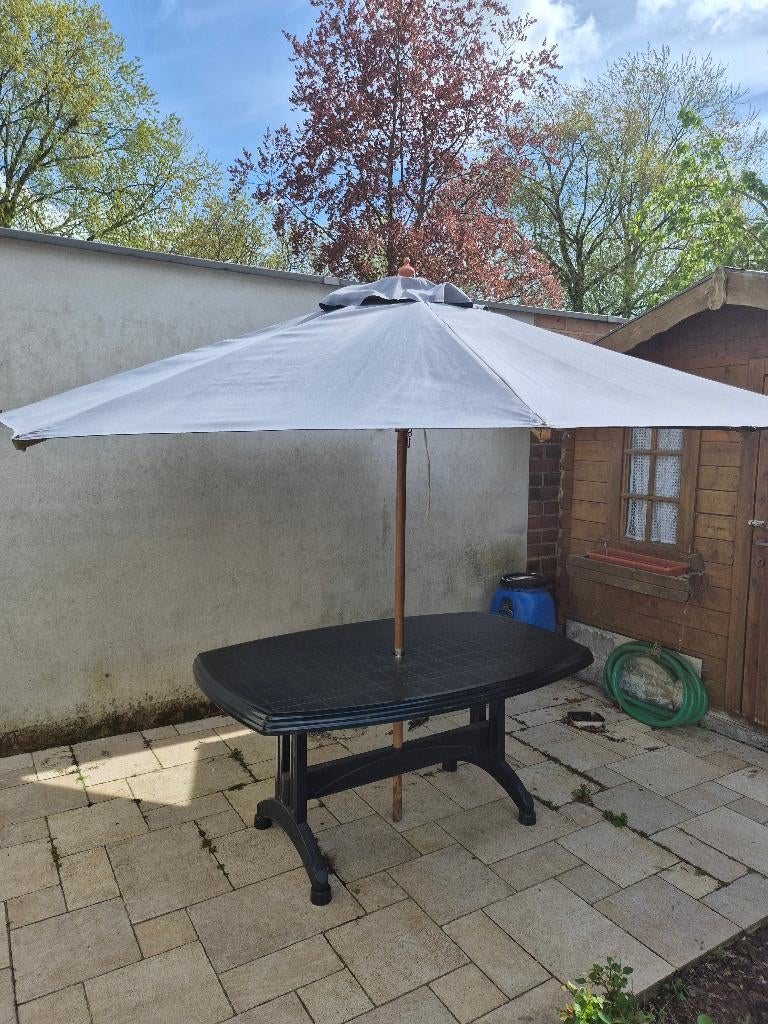 Tuin/terras tafel, Jardin & Terrasse, Tables de jardin, Enlèvement, Comme neuf, Ovale, Synthétique