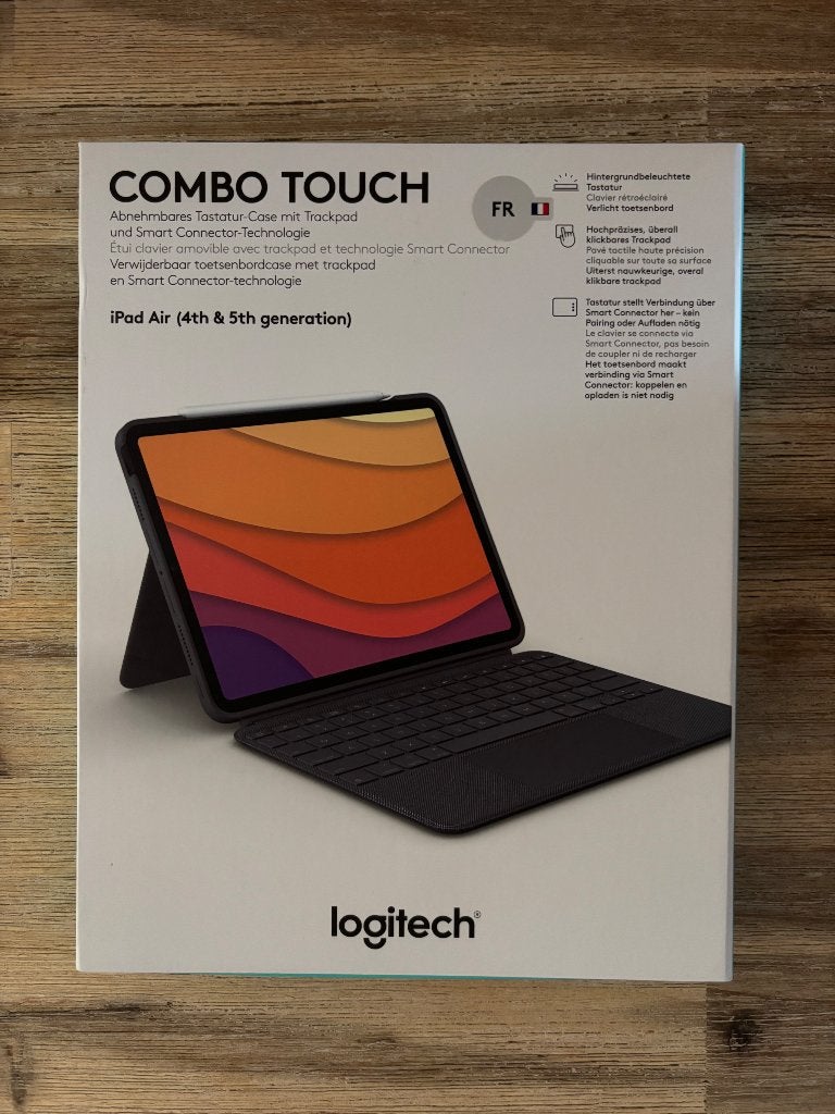iPad Air Combo Touch de 4e génération Logitech, Apple Air gen 4 of 5, Protection faces avant et arrière, Enlèvement, Utilisé