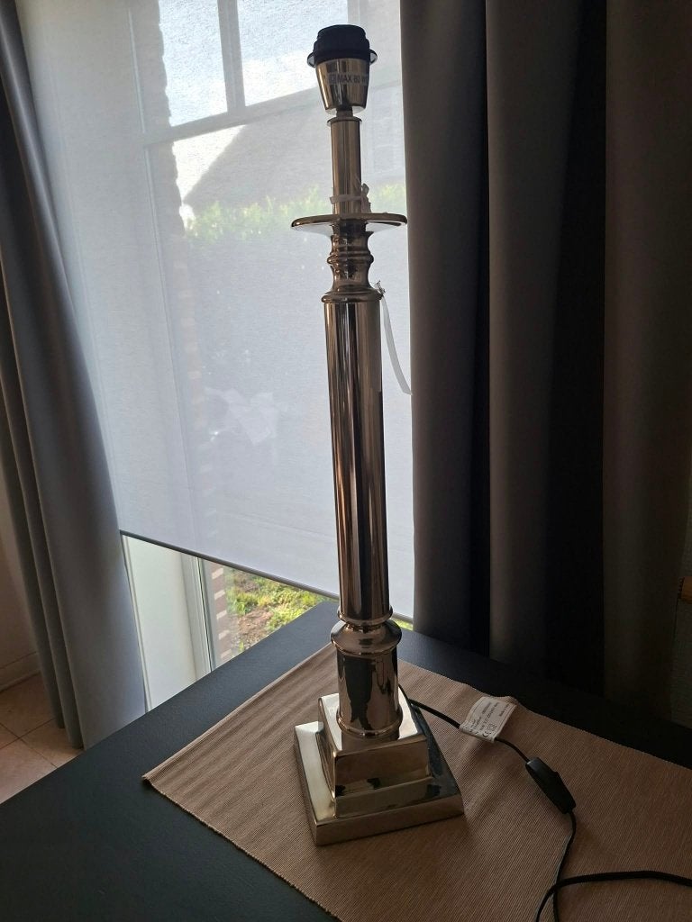 Pied de lampe neuf - FLAMANT, Argenté, Métal, Classique, Neuf