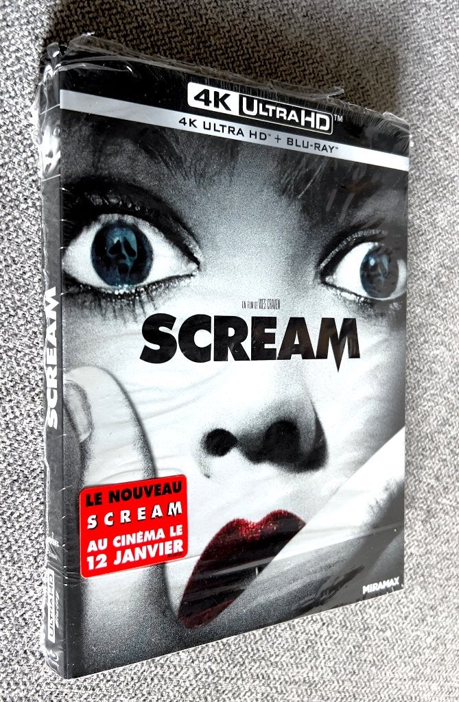 SCREAM (Met OTNL!!!) Bluray 4KHD + Bluray HD // Als Nieuw, Horror, Spaans, Vanaf 16 jaar, Inclusief extra's