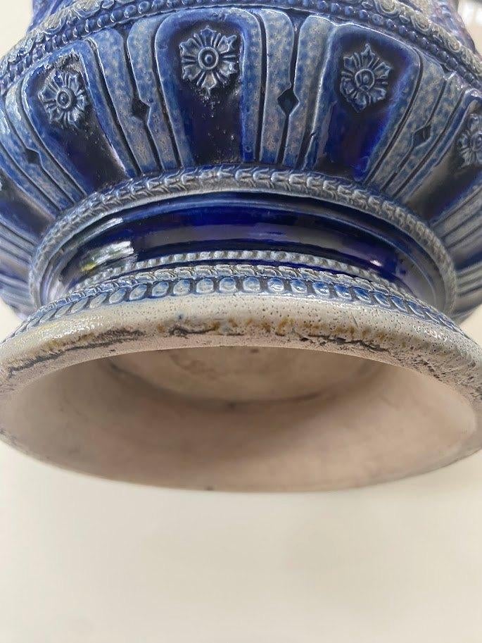 Genummerde antieke pot in blauw WESTERWALD aardewerk, Ophalen