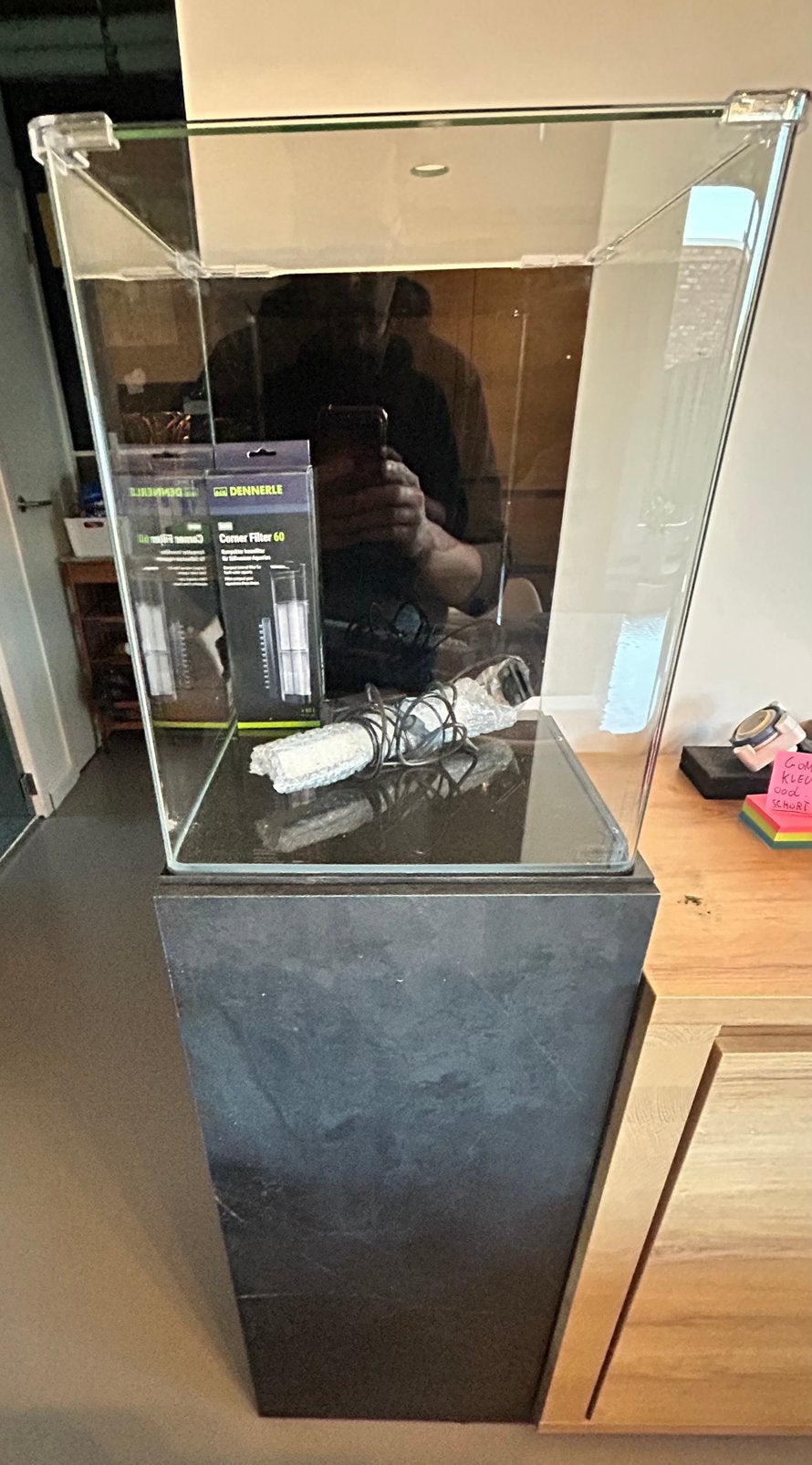 Dennerle 60l aquarium met kast, Dieren en Toebehoren, Ophalen, Zo goed als nieuw, Filter, Dennerle