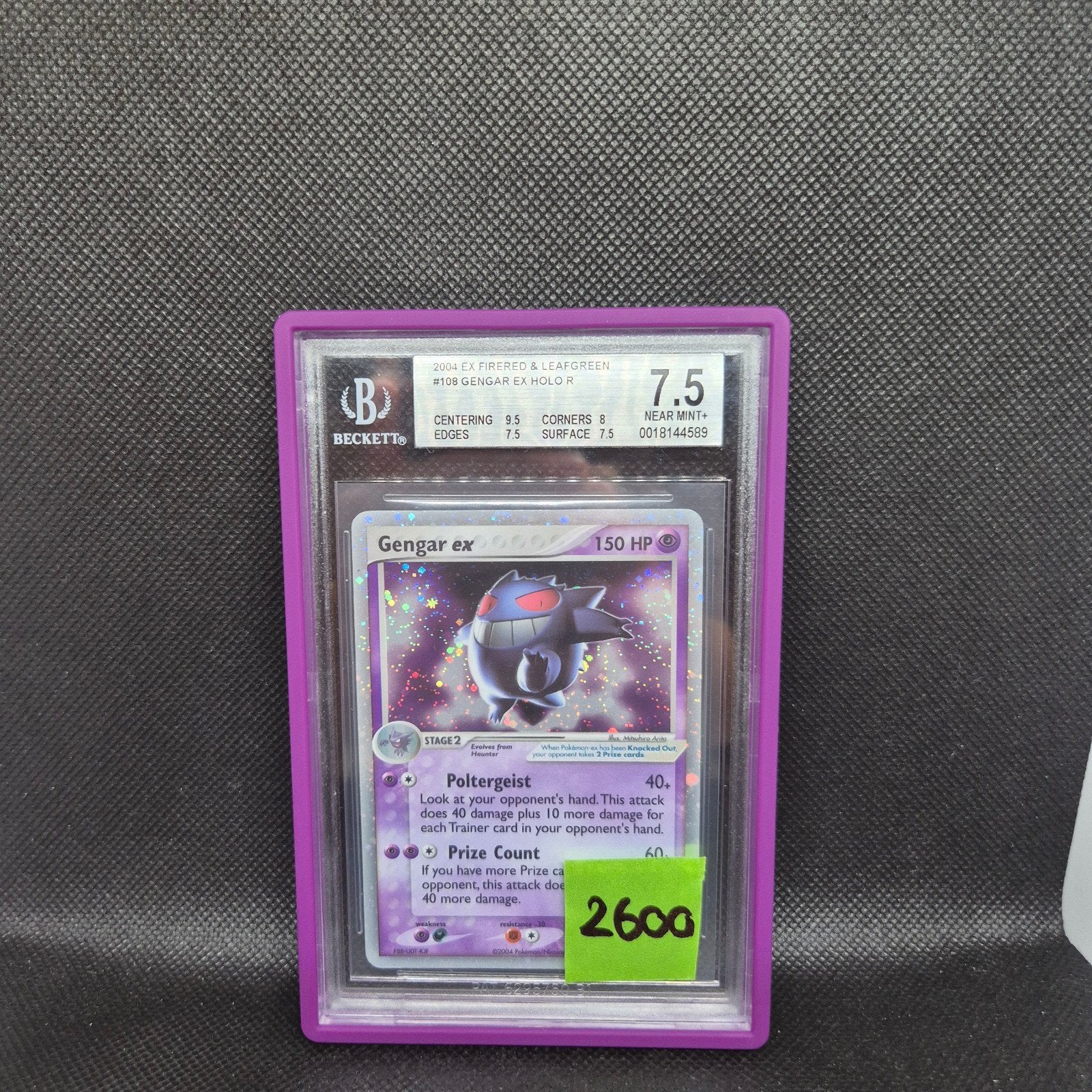 Gengar Ex Holo Ex Firered & Leafgreen BGS 7.5, Ophalen of Verzenden