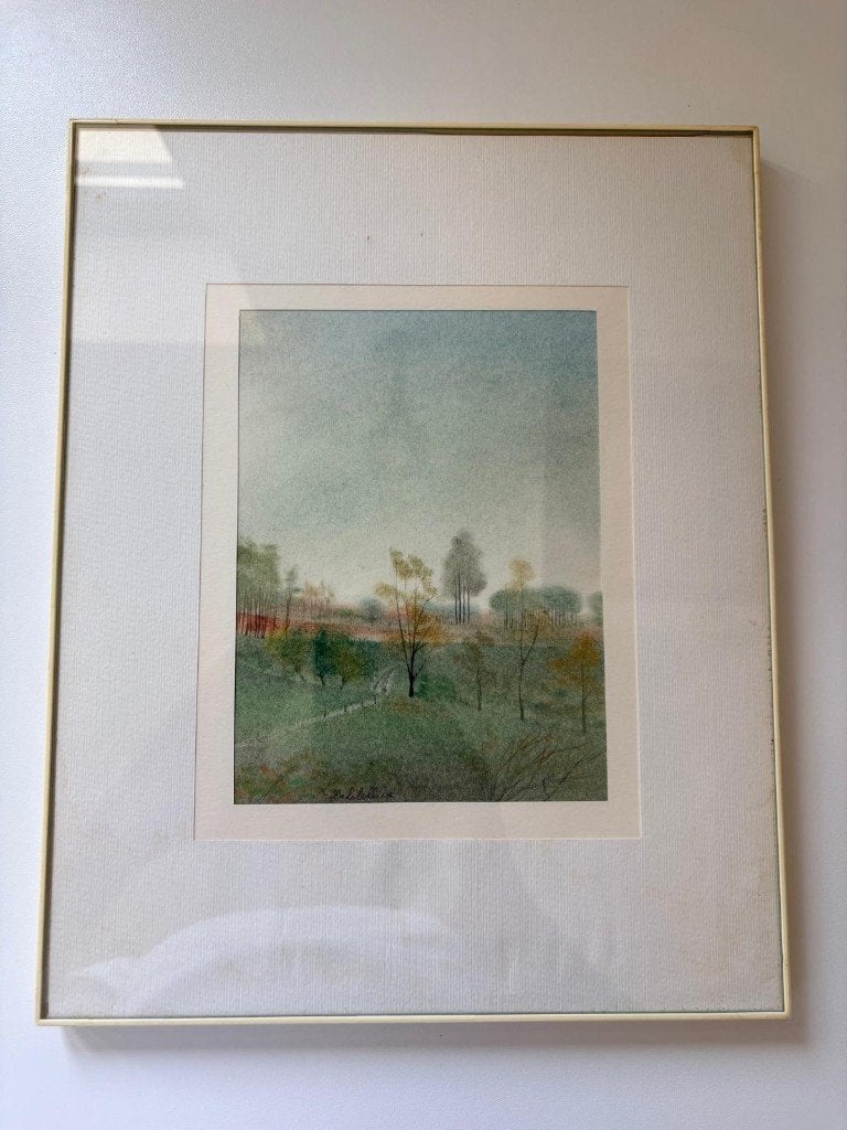 Aquarelles Jean-Louis De La Colline, Antiquités & Art, Sous verre, Aquarelle, Paysage, Enlèvement