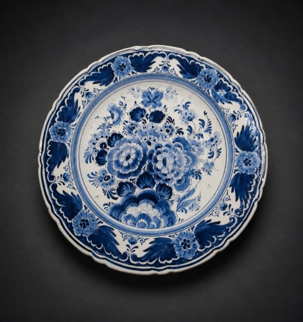 Assiette décorative en faïence bleue de Delft., Antiquités & Art, Antiquités | Céramique & Poterie, Enlèvement