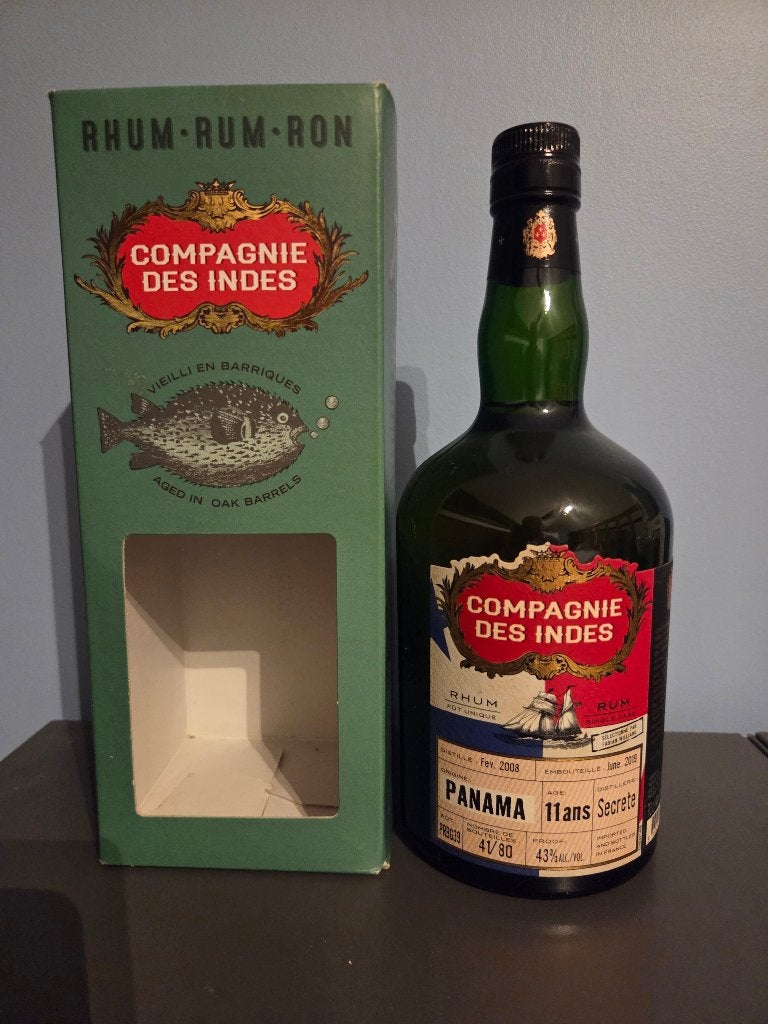 rhum Panama compagnie des indes 11y, Collections, Vins, Enlèvement ou Envoi