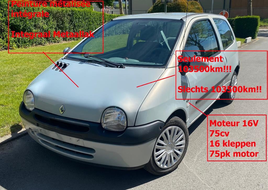 Renault Twingo Automatique/prête à immatric./airco/FAIBLE kM, Autos, Argent ou Gris, Berline, Automatique, Particulier