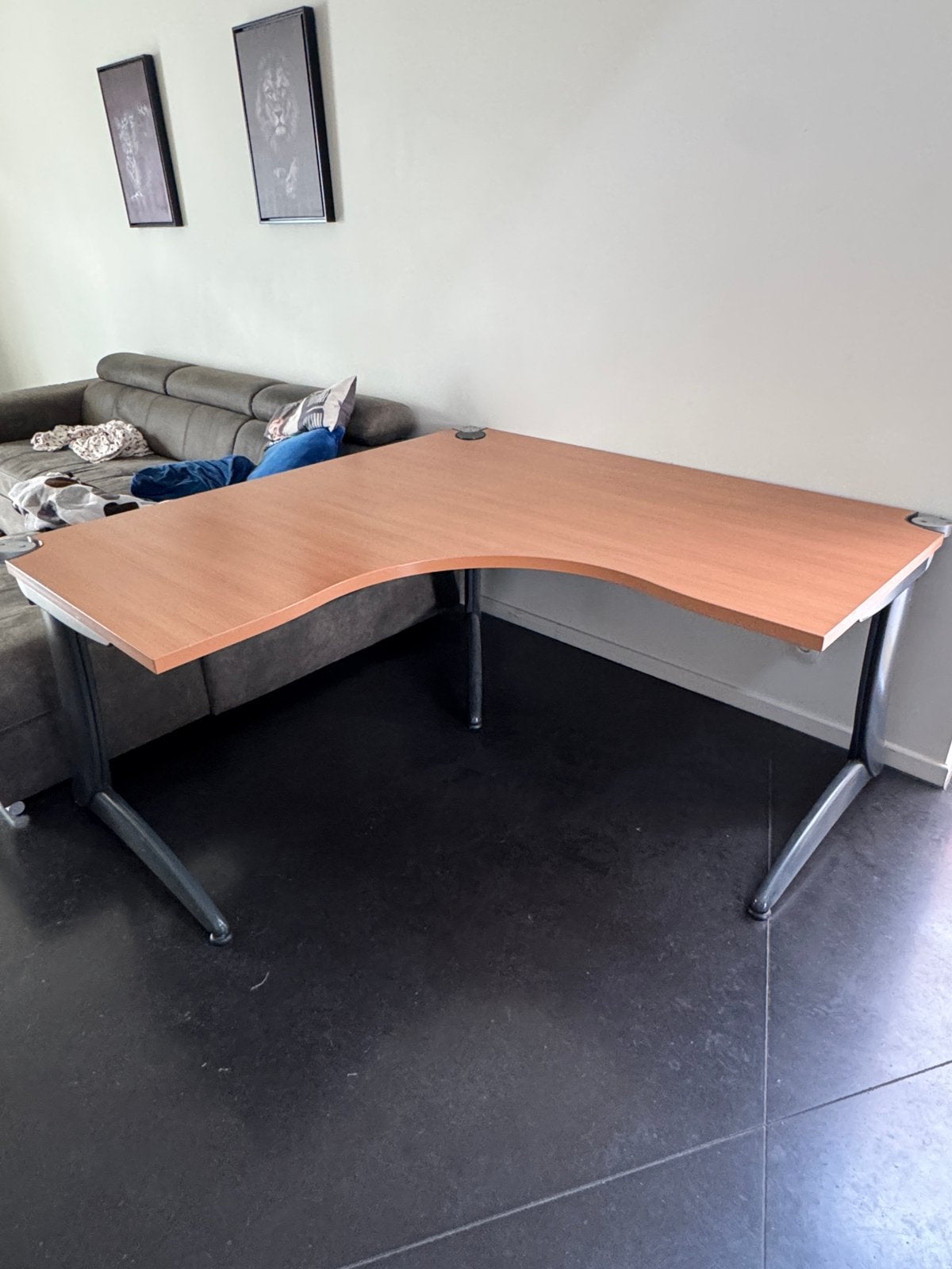 Grote hoekbureau 160x160, Ophalen, Zo goed als nieuw, Hoekbureau