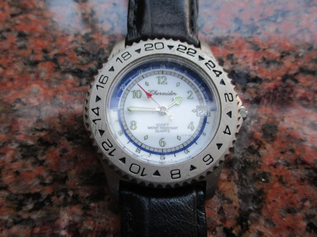Horloge Thermidor duiker met dagaanduiding, Handtassen en Accessoires, Horloges | Heren, Ophalen of Verzenden, Gebruikt, Polshorloge