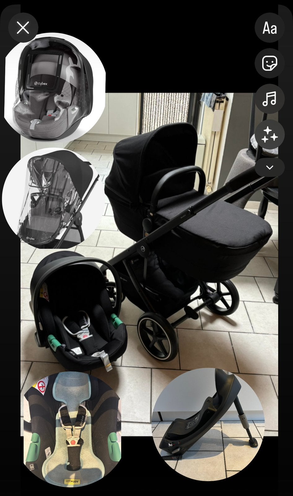 Poussette 3 en 1 avec accessoires, Enlèvement, Comme neuf, Poussette, Maxi-Cosi