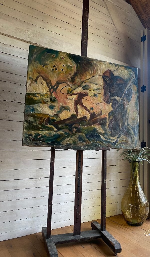 schilderij Gaston Joseph Wallaert, Ophalen, Gesigneerd, Overige onderwerpen, Doek