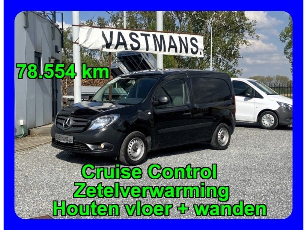 Mercedes-Benz Citan 109 CDI 10.950 € + BTW / Cruise Control, Auto's, Monovolume, Zwart, 95 pk, Zwart