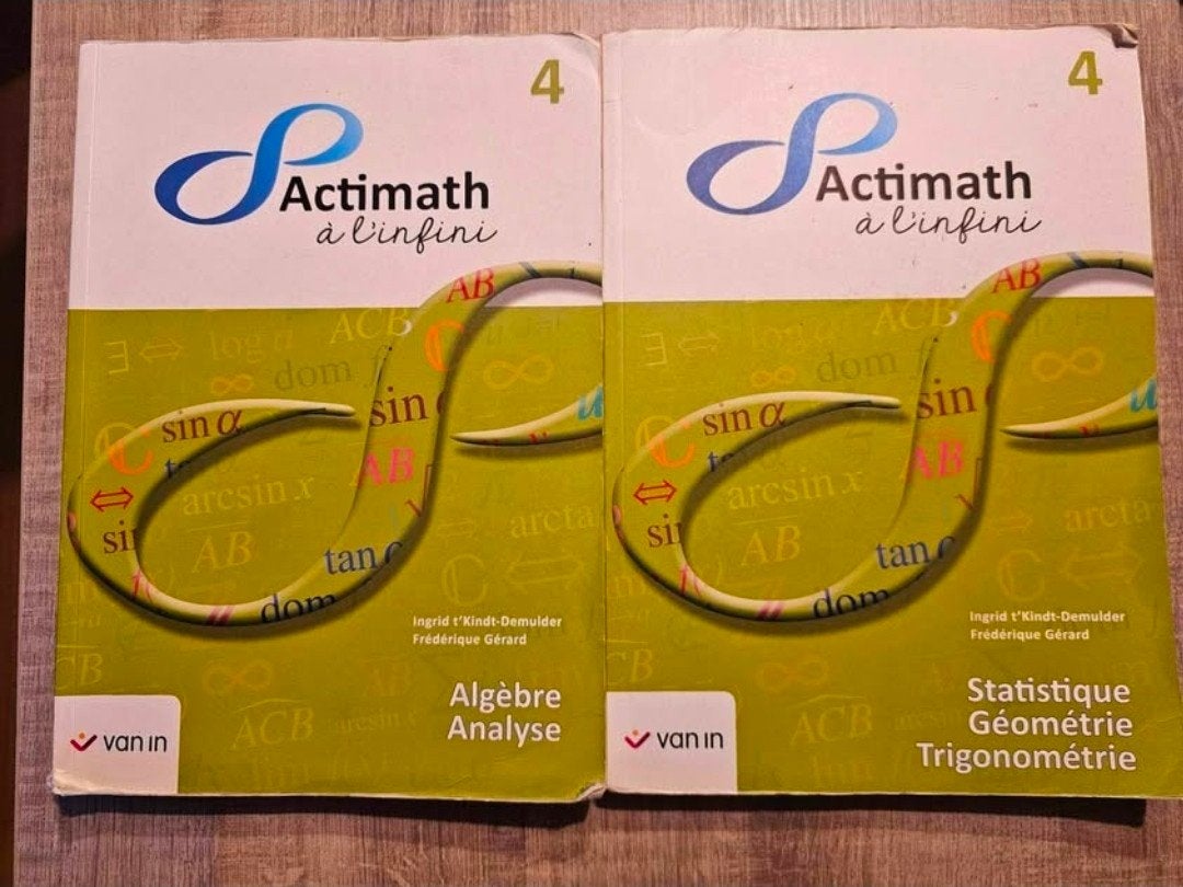 Actimath à l'infini 4 – Lot 2 livres de maths – Algèbre & St, Livres, Livres scolaires, Van in, Enlèvement, Utilisé, Secondaire