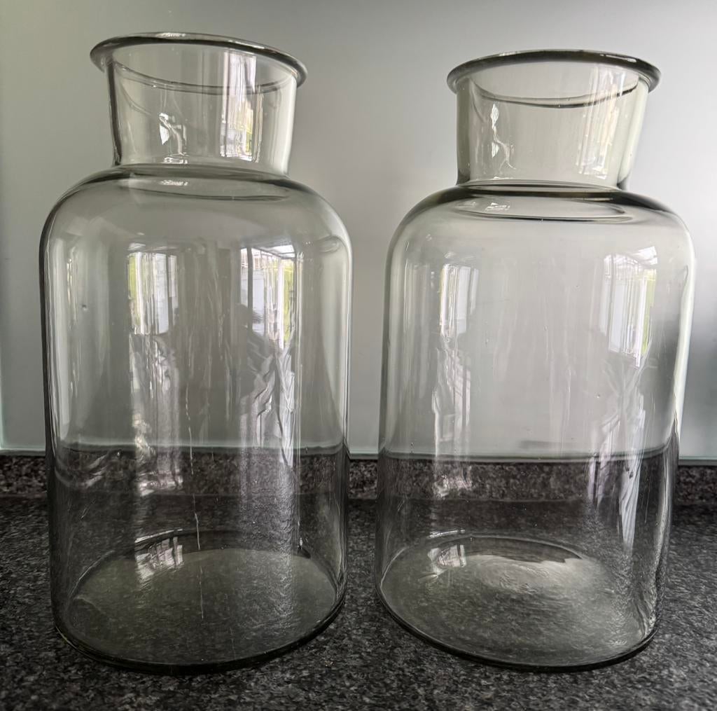 Set de 2 pots d'apothicaire vintage, Enlèvement ou Envoi, Comme neuf