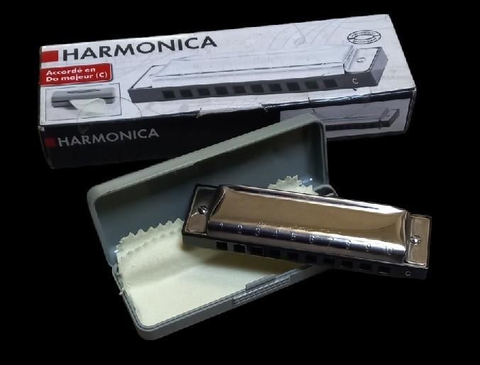 harmonica in origineel etui klein model., Musique & Instruments, Instruments à vent | Harmonica, Enlèvement ou Envoi, B, Utilisé
