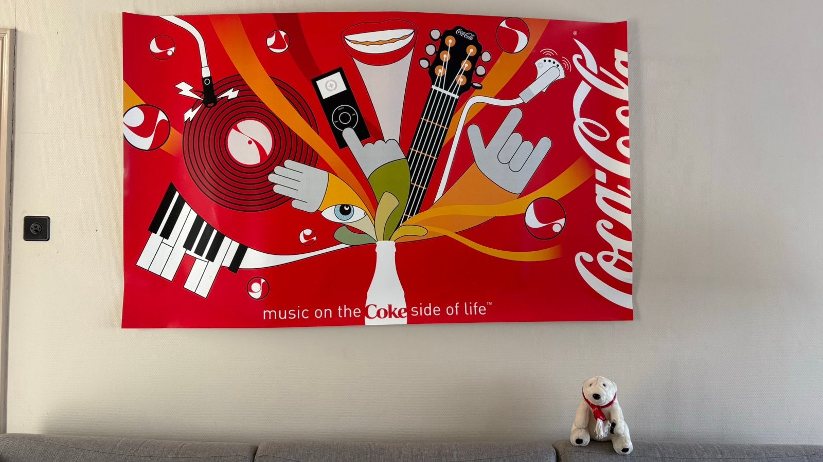 Grote coca cola poster, Ophalen, Deurposter of groter, Rechthoekig Liggend, Zo goed als nieuw