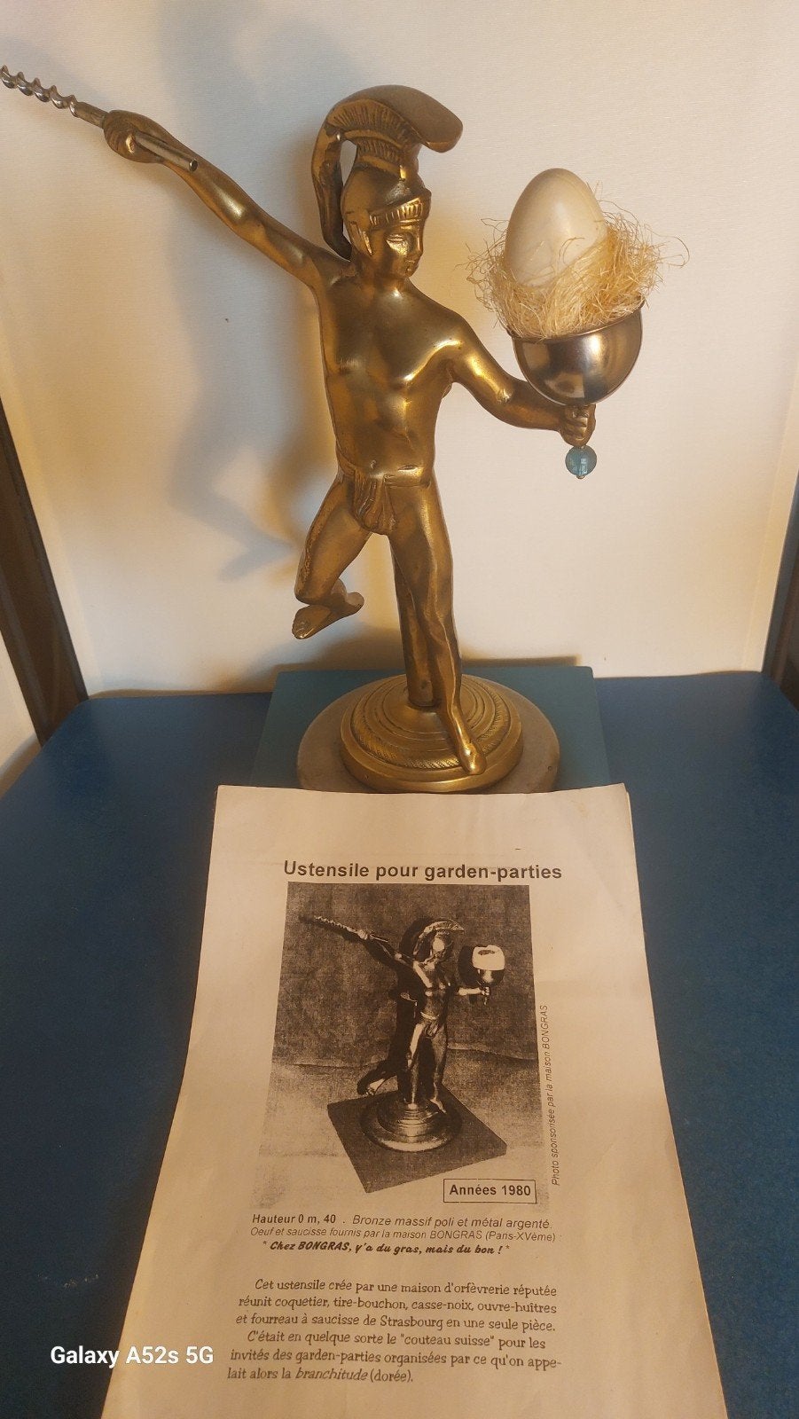 Bongras (Paris-XVème)., Enlèvement ou Envoi, Bronze