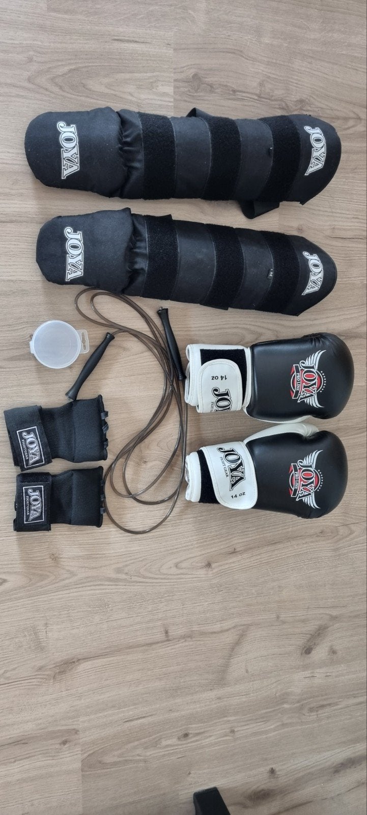 Complete JOYA Kickboksset – 14 oz – Scheenbeschermers maat M, Sport en Fitness, Vechtsporten en Zelfverdediging, Maat M, Ophalen of Verzenden