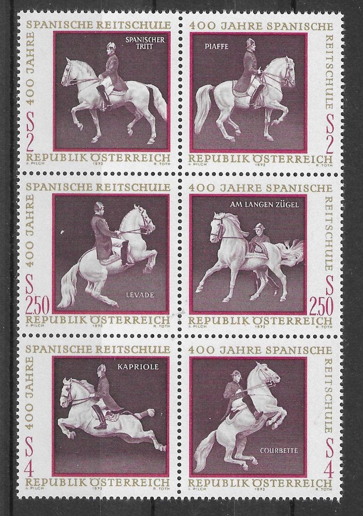 Autriche - 400 ans de l'école d'équitation espagnole, Timbres & Monnaies, Timbres | Europe | Autriche, Enlèvement ou Envoi