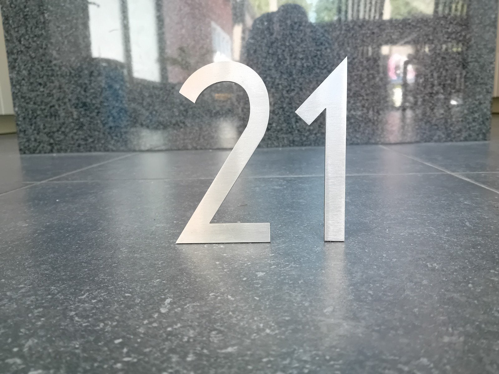 Numéro de maison 1 et 2, Enlèvement ou Envoi, Comme neuf, Inox, Murale