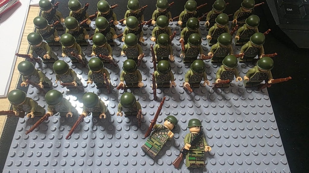 WW2 Amerikaanse soldaten minifiguren lego compatibel, Enlèvement ou Envoi, Comme neuf, Minifigurine, Lego