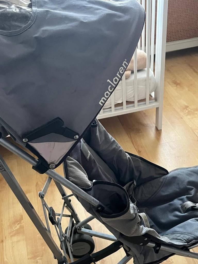 Maclaren buggy grijs – compact en licht, Ophalen, Gebruikt, Maclaren, Zonnekap