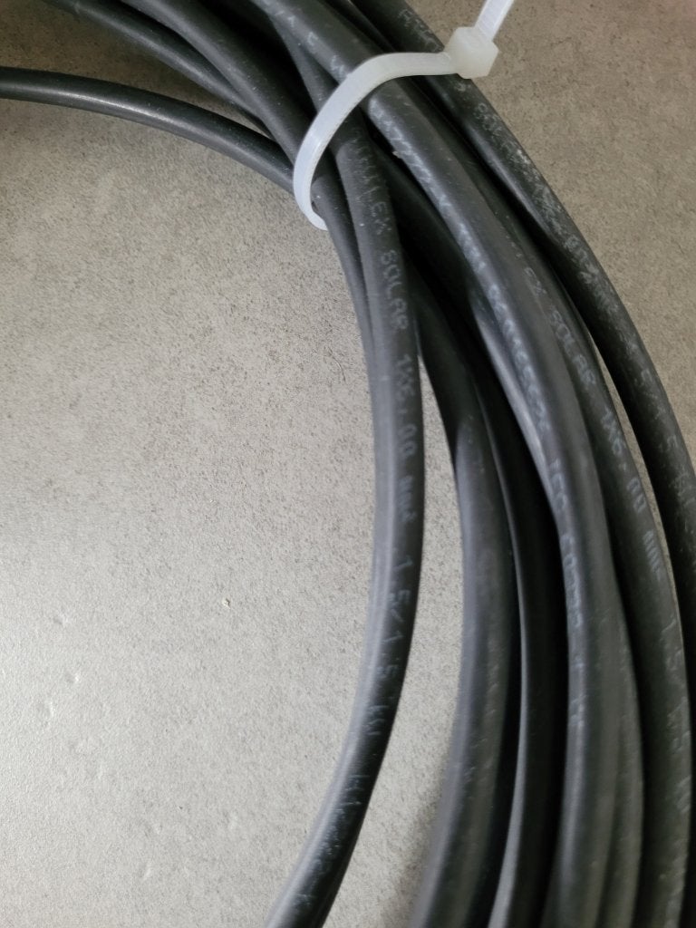 Solar kabel zwart 12m 6mm² + MC4 connectoren, Enlèvement, Neuf, Autres types