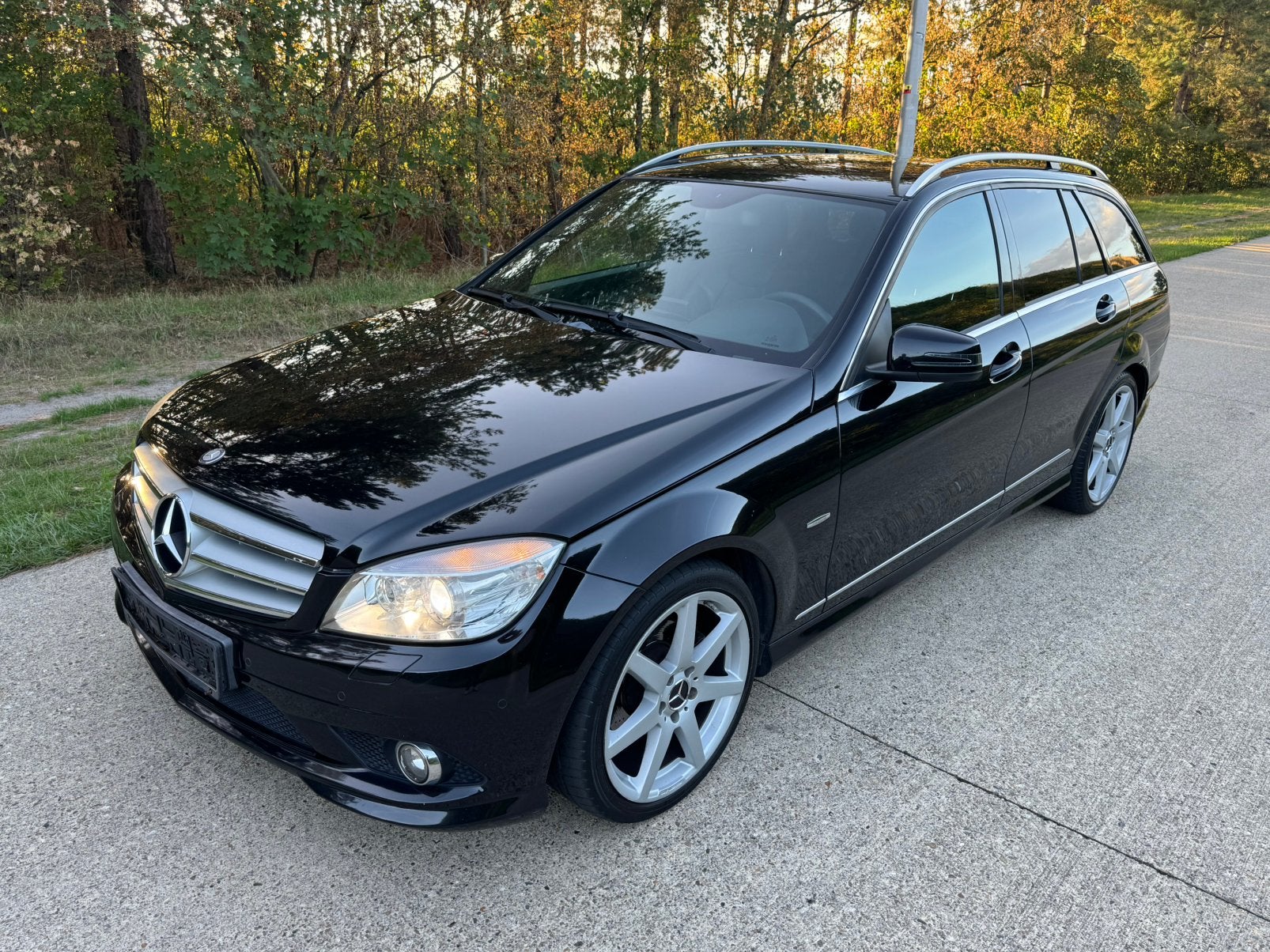 Mercedes-Benz C200 CDI AMG Pakket W204, Auto's, Dealer onderhouden, Achterwielaandrijving, Zwart, 4 cilinders