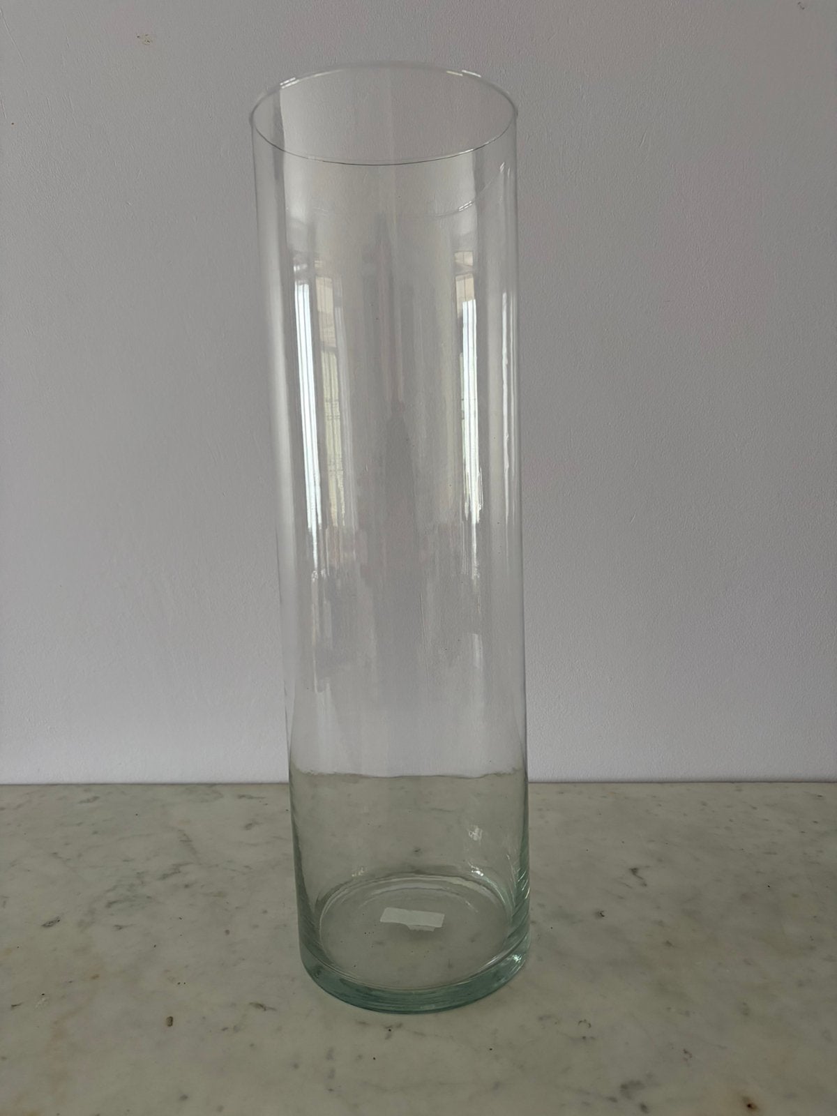 Hoge glazen vaas, Ophalen, Zo goed als nieuw, Glas