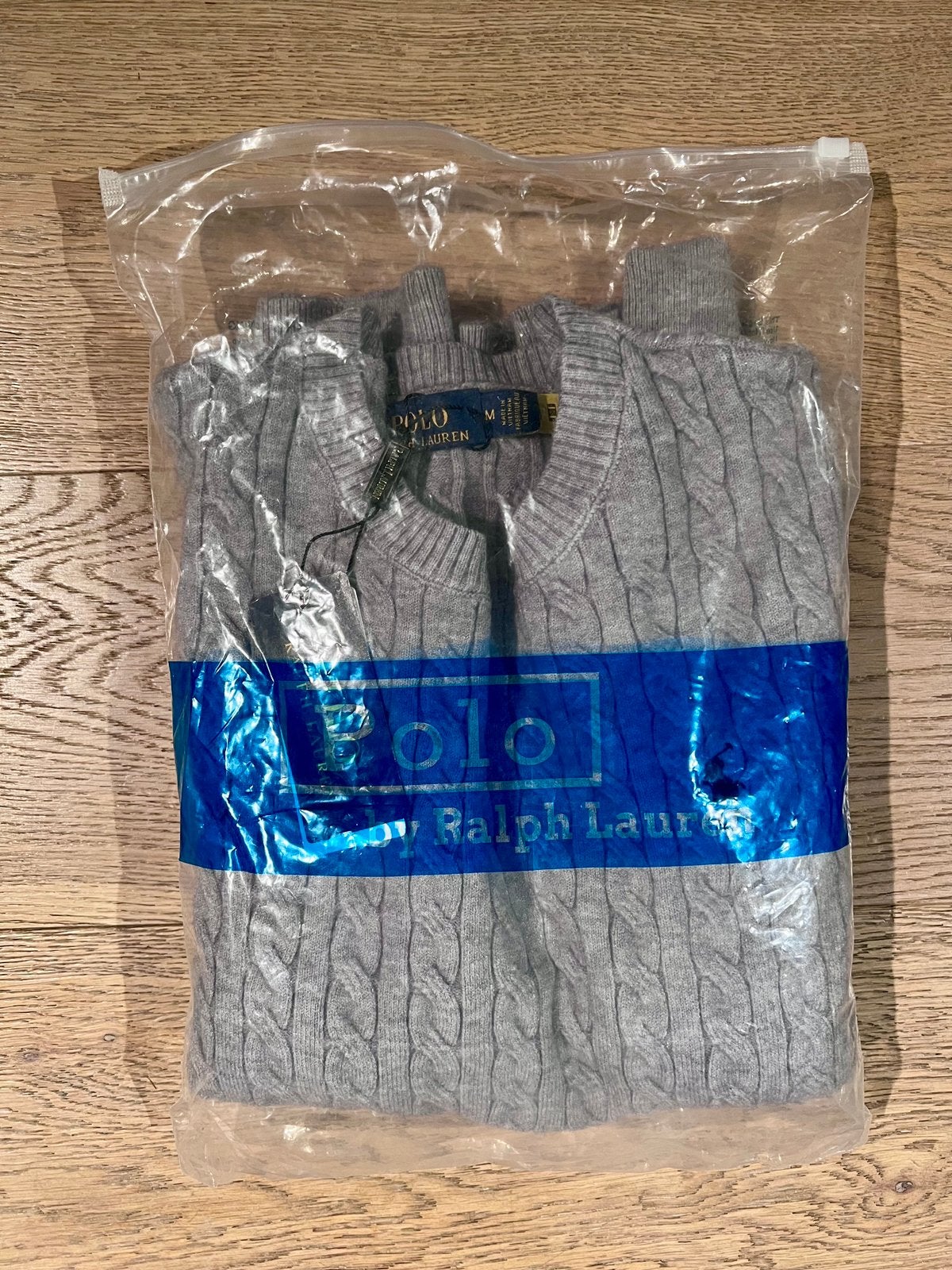 Ralph Lauren Sweater, Envoi, Neuf, Taille 48/50 (M), Gris