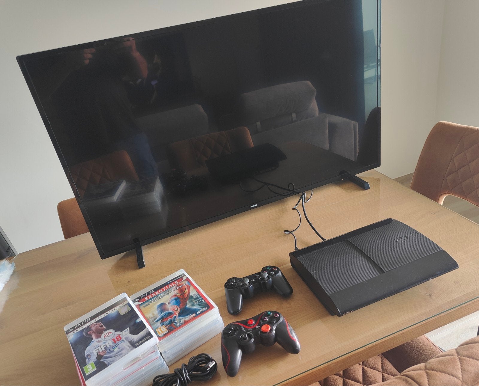 Playstation 3 + 1 manette + 11 jeux, Avec 1 manette, Enlèvement, Utilisé, Avec jeux