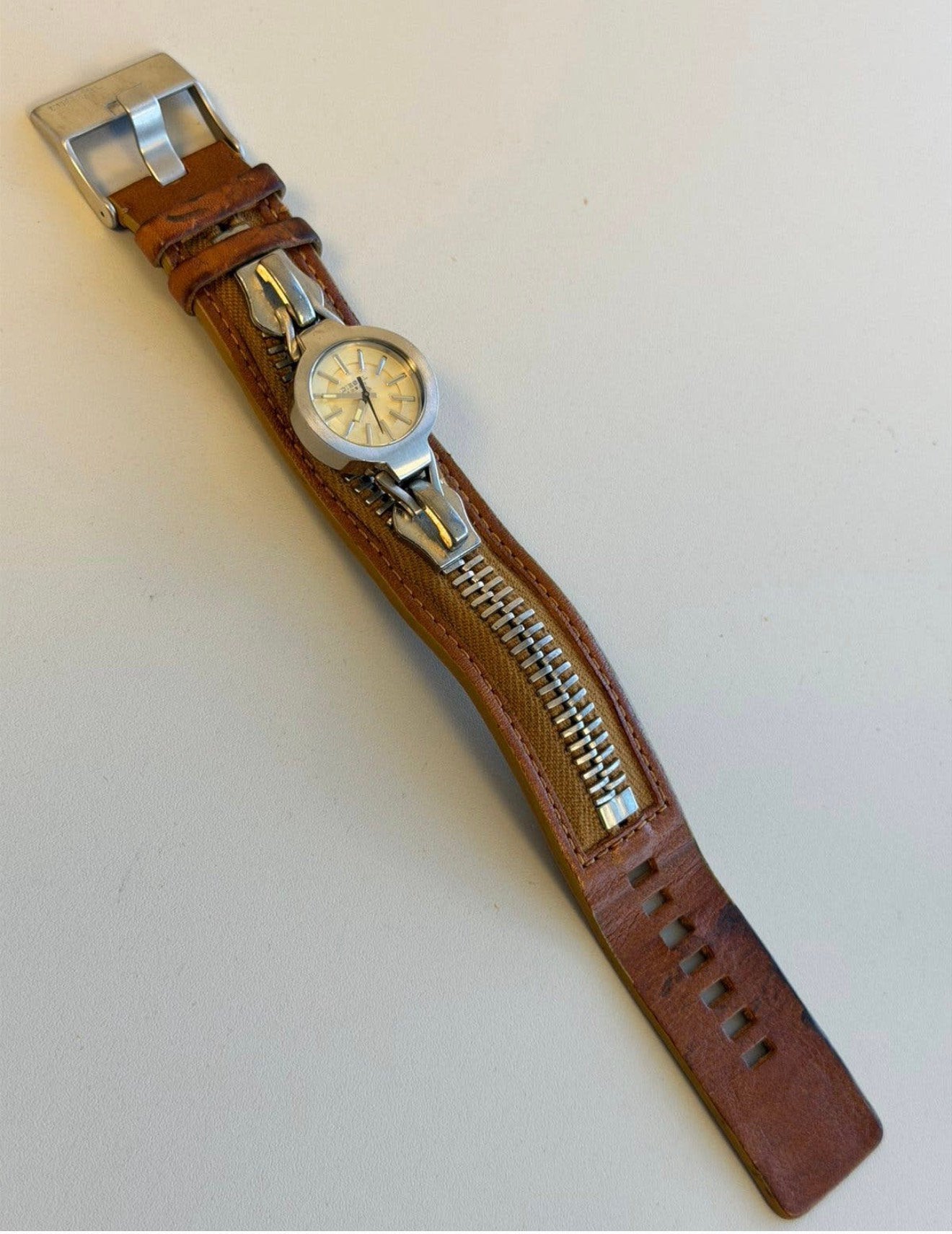 Diesel DZ5047 Zip Zipper watch Horloge Y2K Vintage Origineel, Ophalen of Verzenden