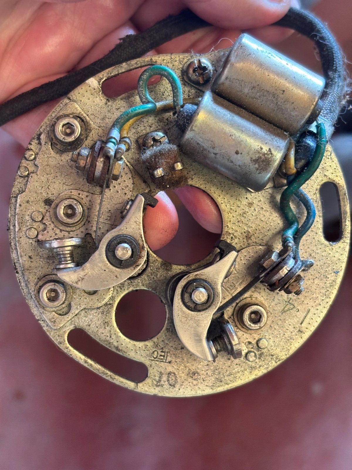 Grondplaat ontsteking Honda CB550/750, Motoren, Ophalen of Verzenden, Gebruikt