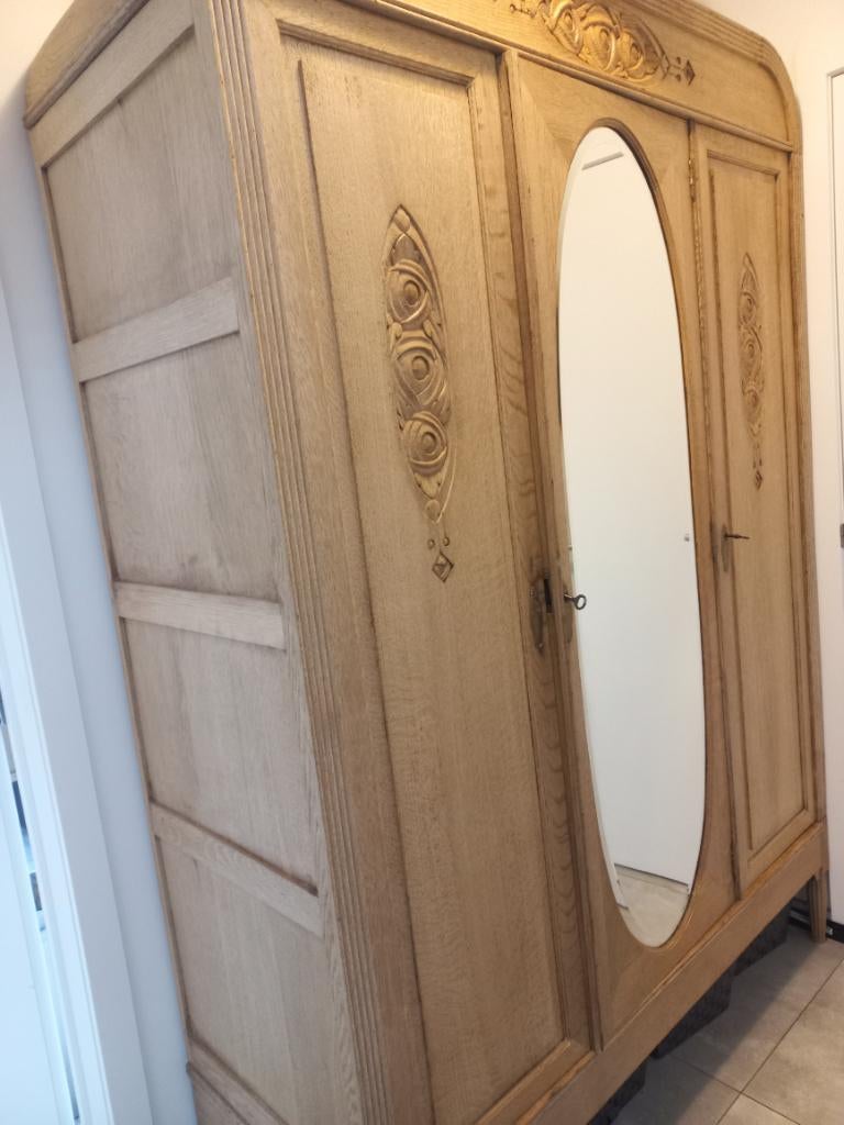Art deco hal kast en nachtkastje, Antiek en Kunst, Ophalen