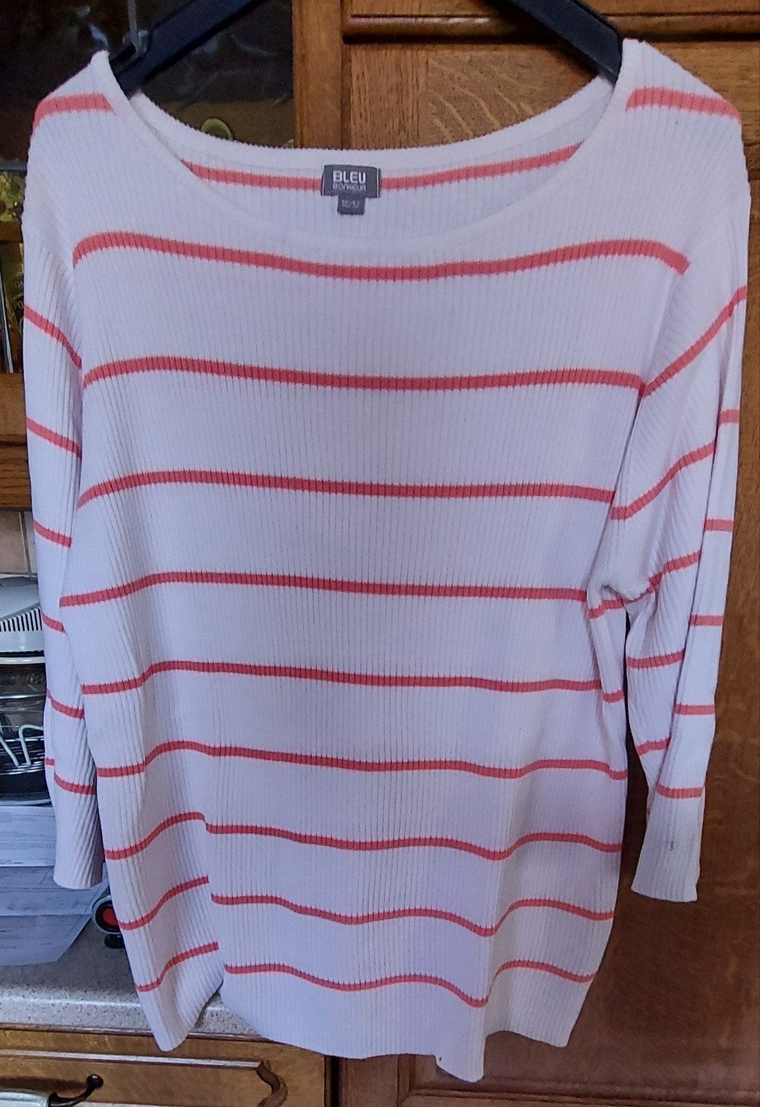 pull léger dame 50 52 blanc et rose, Ophalen of Verzenden, Roze