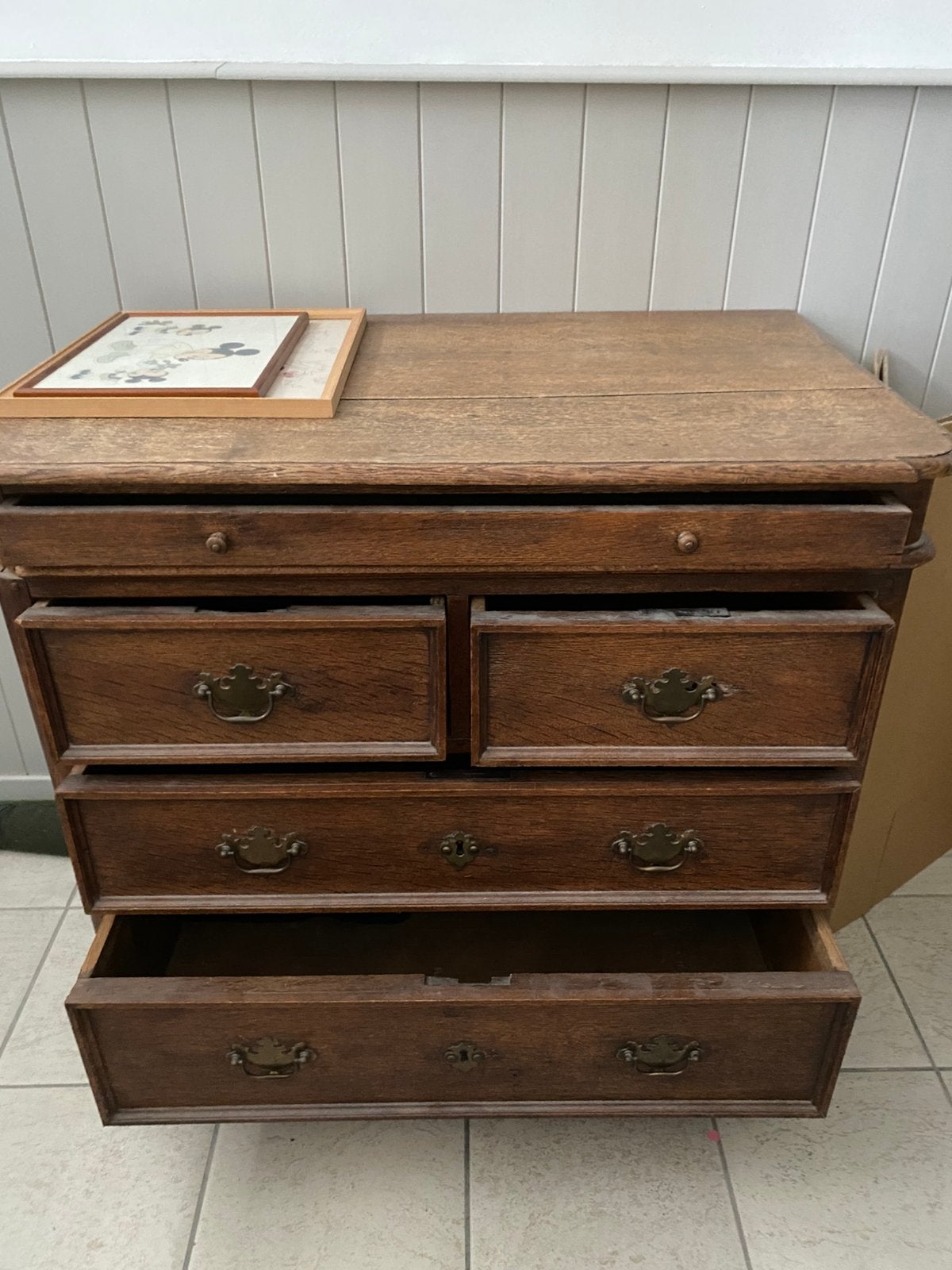 Oude lade kast, Ophalen, Gebruikt