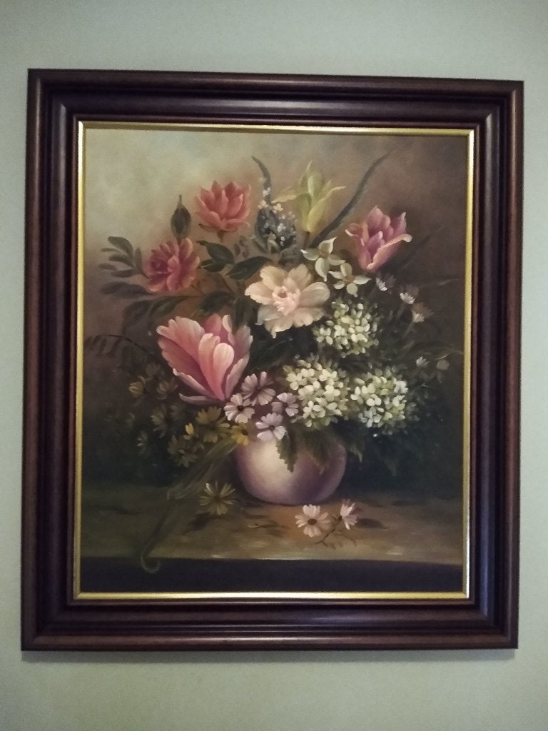 Schilderij Stilleven met bloemen., Enlèvement