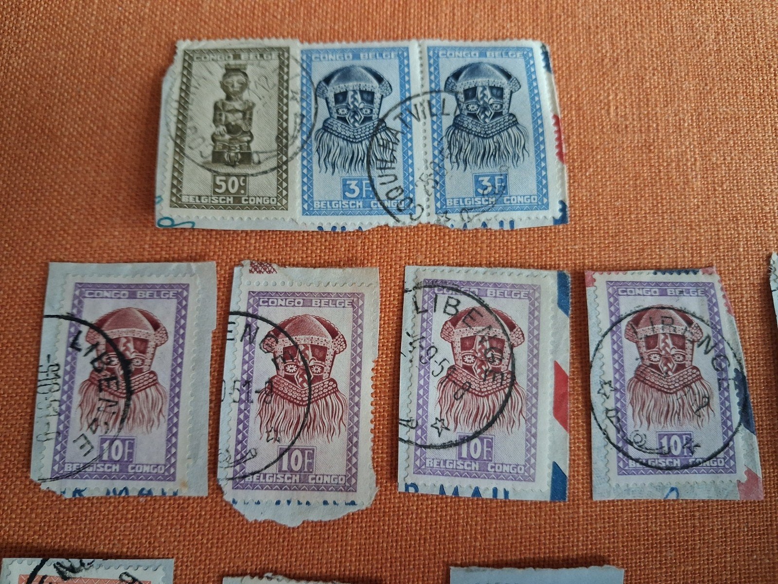 Timbres Congo Belge COB 382,291A,288A,292, 318, Enlèvement ou Envoi