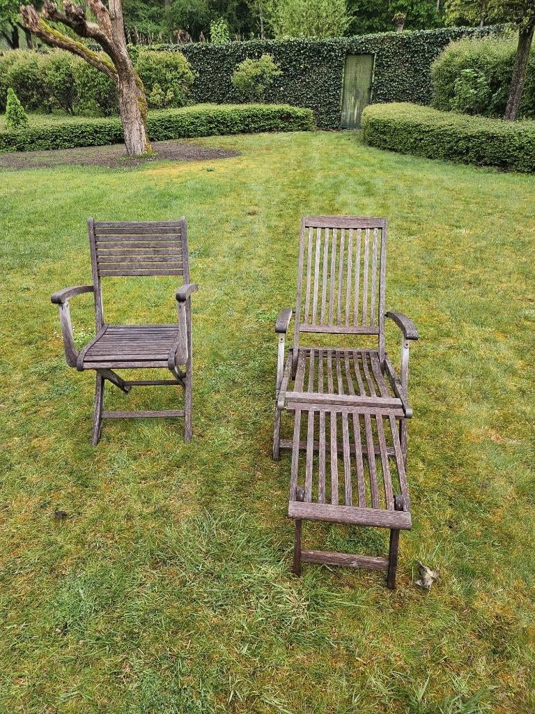 Bristol teak tuinstoel, Tuin en Terras, Ophalen, Gebruikt, Teakhout