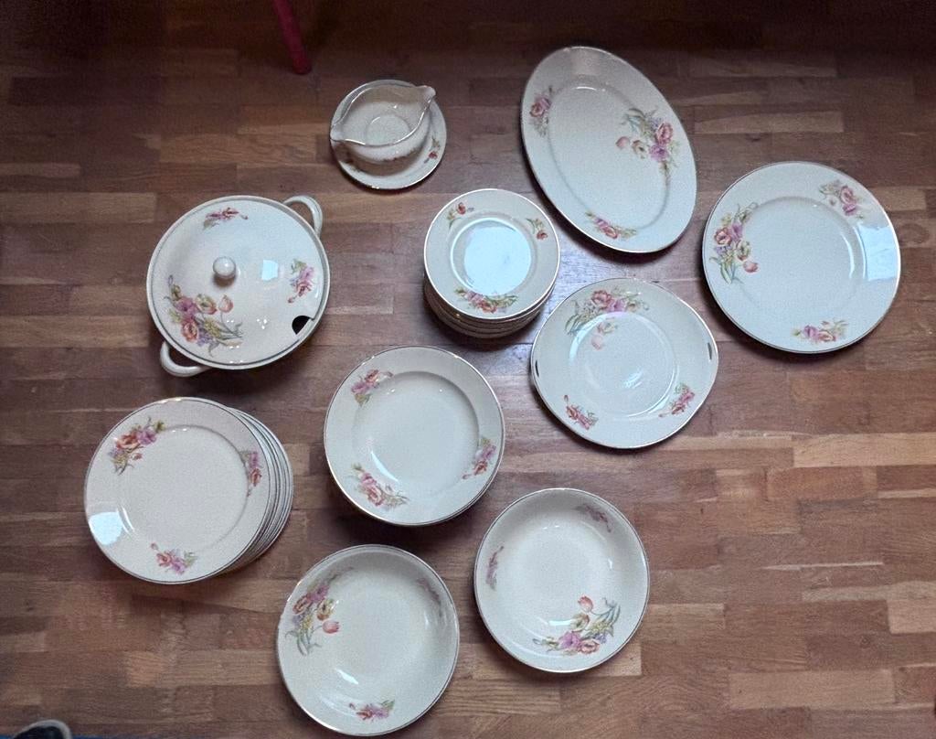 Volledige vintage dinerset, Ophalen