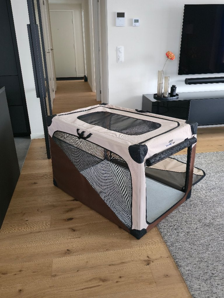 Honden reis benches XL met kussen nieuwstaat bruin/ beige, Ophalen, Zo goed als nieuw