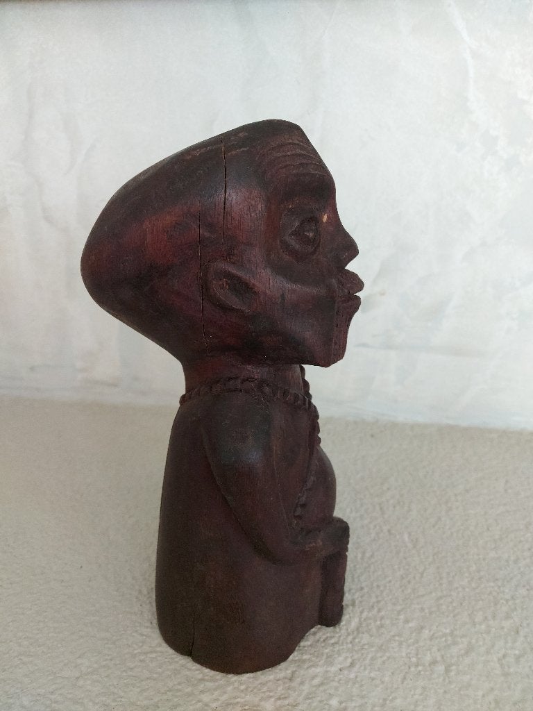 Statue congolaise, chef avec septer, Antiquités & Art, Enlèvement ou Envoi